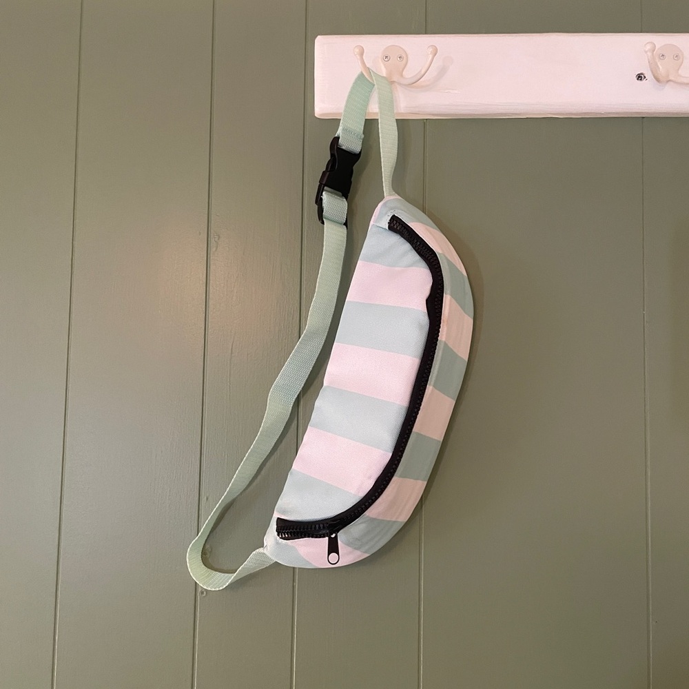 Target striped waist pack (Fanny pack) with cooler fabric inside.